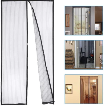 Mosquito Door Mesh Net Anti-Insect Screen - 80/90/100 x 210/220, Black
