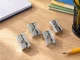 Compact Single Hole Metal Pencil Sharpener, Silver