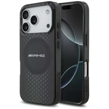 Mercedes AMG Double Layer Transparent Graphics MagSafe Case for iPhone 17 Pro, Black