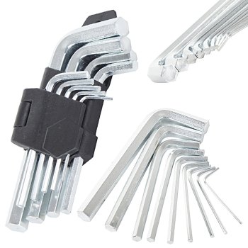 Hex Key Set 1.5-10 mm, 9-Piece L-Shaped Allen Wrench Kit