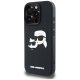 Karl Lagerfeld HC 3D Rubber Double Heads iPhone 16 Pro Max Case - Black