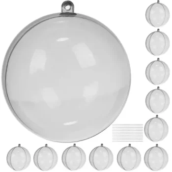 Ruhhy Transparent Christmas Baubles, 12 pcs, 8 cm