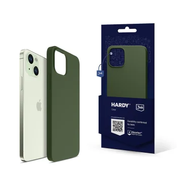 3Mk Protection iPhone 15 Case Hardy Silicone MagCase, Green