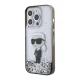 Karl Lagerfeld iPhone 15 Pro Case Liquid Glitter Ikonik, Transparent
