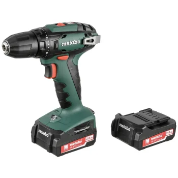 Metabo BS 14.4 V Cordless Drill Driver with 2x 2.0 Ah Batteries and Case