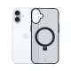 3Mk Protection Smoke Case Mag&Stand for Apple iPhone 16 Plus Transparent