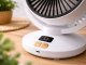 Wireless Oscillating Desk Fan with Timer and 6 Speeds, White