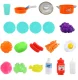 Multistore Kids Play Kitchen with Sound, LED, Steam and 42 Accessories, Pink