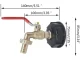 IBC Tank Tap 1000L with 1/2\" Hose Connection, Silver