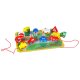 Wooden Lacing Blocks with Playmat and Vehicles KX2939