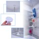 Bathroom corner shelf for shower telescopic 4 shelves hangers adjustable height 165-320 cm