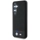 BMW Leather Tricolor Stripe MagSafe Case for Samsung Galaxy S25 Black