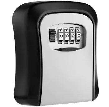 Key Safe Box with Combination Lock, Black