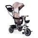 ECOTOYS 2-in-1 Kids Tricycle Stroller with Rotating Seat and Canopy, Beige