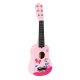Ecotoys Wooden Kids Guitar with Metal Strings and Pick, Pink