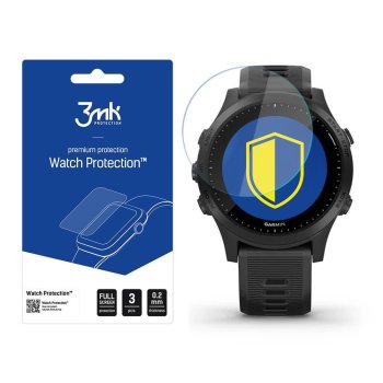 Garmin Forerunner 945 3MK Hybrid Flexible Glass Tempered Watch Screen Protector, 3 pcs.