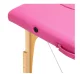 Folding Wooden Massage Table Komfort Activ Fizjo 2 Segmented, Pink