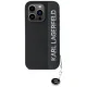 Karl Lagerfeld iPhone 15 Pro Max Case Saffiano Rhinestones & Charm, Black