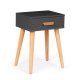 Modern Nightstand and Side Table with Drawer by ModernHome, Grey