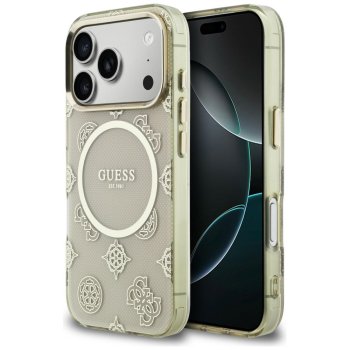 Guess IML Peony Dot MagSafe Phone Case Cover iPhone 17 Pro - Beige