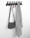 Wall-Mounted Coat Rack with 17 Hooks, Black