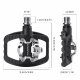 Rockbros PD303 Platform & SPD Bicycle Pedals - Black