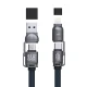 Dudao L20Max 65W 4-in-1 Cable 1.5m USB-C Lightning USB-A Blue
