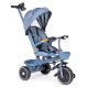 ECOTOYS 2-in-1 Kids Tricycle Stroller with 360° Rotating Seat and Canopy, Blue