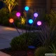 Solar Garden Light Balls RGB, 2 Pcs (6 LEDs Each), 70 cm