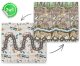 Nukido NK-340 Double-sided Foldable XPE Foam Play Mat Pad Rug for Kids, Earth-Train, 200x180cm