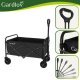 Gardlov Folding Garden Cart 90L Heavy Duty Utility Wagon, 100kg Capacity, Black