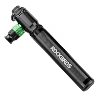 Rockbros HQ-75D-CO2 Manual & CO2 Bicycle Pump, 110 PSI, Black