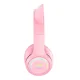 Onikuma B90 Wireless Gaming Headphones with Cat Ears, Pink