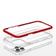 Phone Case for iPhone 13 Pro Max Hybrid Armor Clear 3 in 1, Red