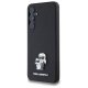 Samsung Galaxy A55 ( SM-A556B/DS ) Karl Lagerfeld Saffiano Karl&Choupette Pin Case Cover, Black