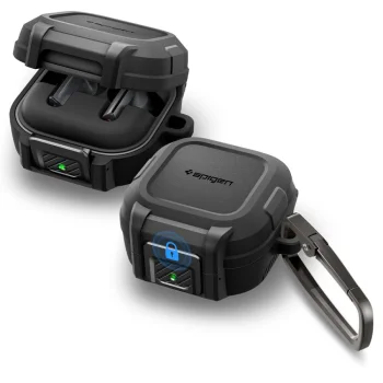 Ausinių dėklas Spigen Lock Fit skirtas Samsung Galaxy Buds 4 / 4 Pro, Matte Black