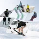 Qunature 037201 Ski Socks, Size 37-42 (S/M), Purple/Green
