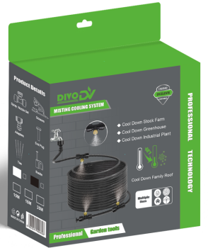 Automatic Garden Irrigation System 20m Misting Kit DIVO, Black