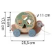 Wooden Pull Toy with Shape Sorter Parrot Nukido 785400