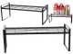 Single-Tier Metal Kitchen Shelf Organizer, Black