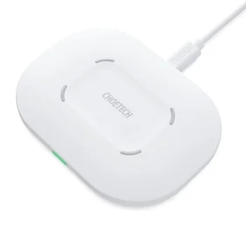 CHOETECH Fast Wireless Charging Pad 15W, White
