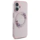 Guess IML Flowers Wreath MagSafe iPhone 16 Case - Pink