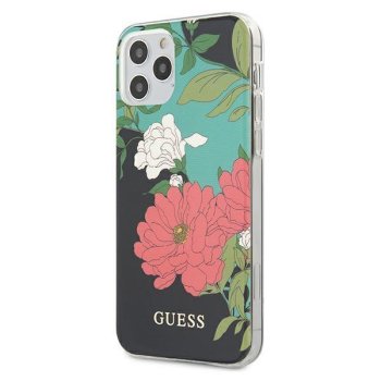 Apple iPhone 12 Pro Max 6.7'' Guess N°1 Flower Collection Case Cover (GUHCP12LIMLFL01), Black