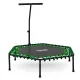 Neo-Sport 1103 Fitness Trampoline with Handle, 127 cm, Hexagonal, Green