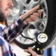 Wheel inflation gun pressure gauge
