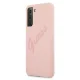 Guess Samsung Galaxy S21+ Case Silicone Vintage Script, Pink