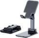Foldable Desk Stand for Phone and Tablet, Adjustable, Black