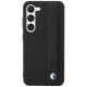 Samsung Galaxy S23 (SM-S911) BMW Leather Textured & Stripe Case Cover (BMHCS23S22RDPK), Black