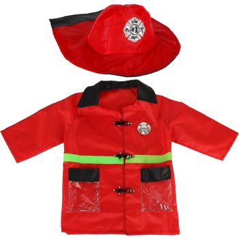 Kids Firefighter Costume Role Play Set with Walkie-Talkie for Ages 3-8