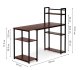Computer office desk with shelves, ModernHome, oak